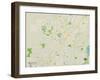 Political Map of Roseville, CA-null-Framed Art Print