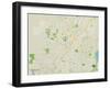 Political Map of Roseville, CA-null-Framed Art Print