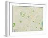 Political Map of Roseville, CA-null-Framed Art Print