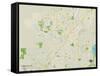 Political Map of Roseville, CA-null-Framed Stretched Canvas