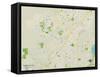 Political Map of Roseville, CA-null-Framed Stretched Canvas