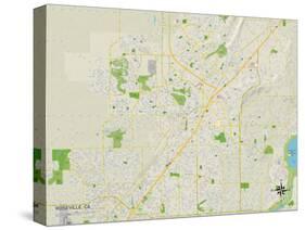 Political Map of Roseville, CA-null-Stretched Canvas