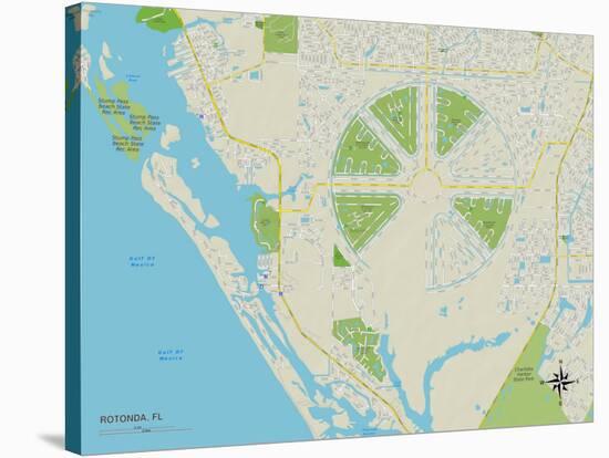 Political Map of Rotonda, FL-null-Stretched Canvas