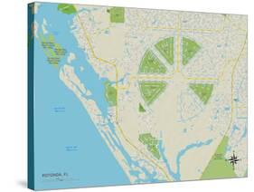 Political Map of Rotonda, FL-null-Stretched Canvas