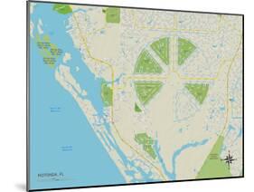 Political Map of Rotonda, FL-null-Mounted Art Print