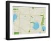 Political Map of Round Lake Beach, IL-null-Framed Art Print