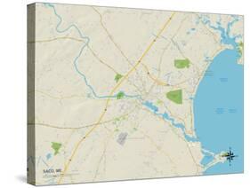 Political Map of Saco, ME-null-Stretched Canvas