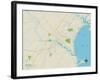 Political Map of Saco, ME-null-Framed Art Print