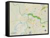 Political Map of Sacramento, CA-null-Framed Stretched Canvas