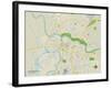 Political Map of Sacramento, CA-null-Framed Art Print