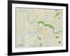 Political Map of Sacramento, CA-null-Framed Art Print