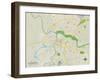 Political Map of Sacramento, CA-null-Framed Art Print