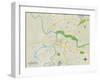 Political Map of Sacramento, CA-null-Framed Art Print