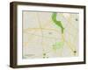 Political Map of Saddle Brook, NJ-null-Framed Art Print