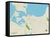 Political Map of Sag Harbor, NY-null-Framed Stretched Canvas