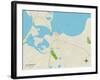 Political Map of Sag Harbor, NY-null-Framed Art Print