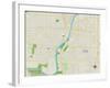 Political Map of Saginaw, MI-null-Framed Art Print