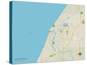 Political Map of Saint Joseph, MI-null-Stretched Canvas