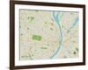 Political Map of Saint Louis, MO-null-Framed Art Print