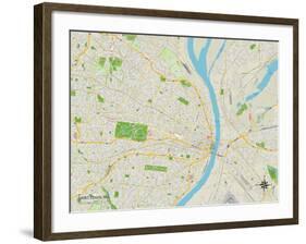 Political Map of Saint Louis, MO-null-Framed Art Print