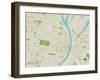 Political Map of Saint Louis, MO-null-Framed Art Print