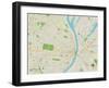 Political Map of Saint Louis, MO-null-Framed Art Print