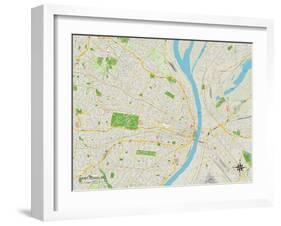 Political Map of Saint Louis, MO-null-Framed Art Print