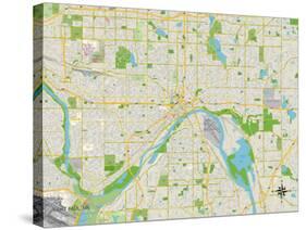 Political Map of Saint Paul, MN-null-Stretched Canvas