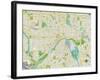 Political Map of Saint Paul, MN-null-Framed Art Print