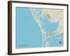 Political Map of Saint Pete Beach, FL-null-Framed Art Print