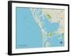 Political Map of Saint Pete Beach, FL-null-Framed Art Print