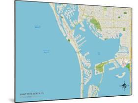 Political Map of Saint Pete Beach, FL-null-Mounted Art Print