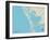 Political Map of Saint Pete Beach, FL-null-Framed Art Print