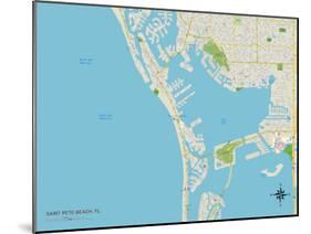 Political Map of Saint Pete Beach, FL-null-Mounted Art Print