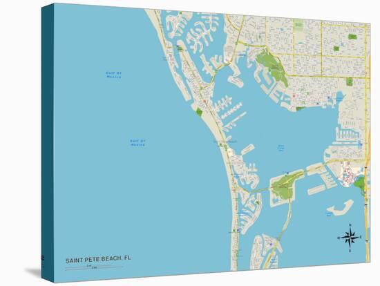 Political Map of Saint Pete Beach, FL-null-Stretched Canvas