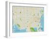 Political Map of Saint Petersburg, FL-null-Framed Art Print