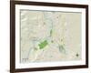 Political Map of Salem, OR-null-Framed Art Print