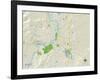 Political Map of Salem, OR-null-Framed Art Print