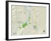 Political Map of Salem, OR-null-Framed Art Print