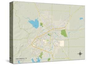 Political Map of San Angelo, TX-null-Stretched Canvas