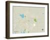 Political Map of San Angelo, TX-null-Framed Art Print