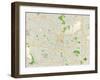 Political Map of San Antonio, TX-null-Framed Art Print