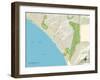 Political Map of San Clemente, CA-null-Framed Art Print