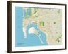 Political Map of San Diego, CA-null-Framed Art Print