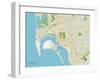 Political Map of San Diego, CA-null-Framed Art Print