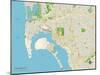 Political Map of San Diego, CA-null-Mounted Art Print