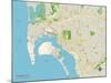 Political Map of San Diego, CA-null-Mounted Art Print