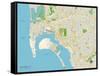 Political Map of San Diego, CA-null-Framed Stretched Canvas