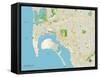 Political Map of San Diego, CA-null-Framed Stretched Canvas
