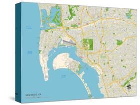 Political Map of San Diego, CA-null-Stretched Canvas